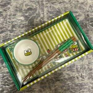 Keroppi sushi plate ceramic set